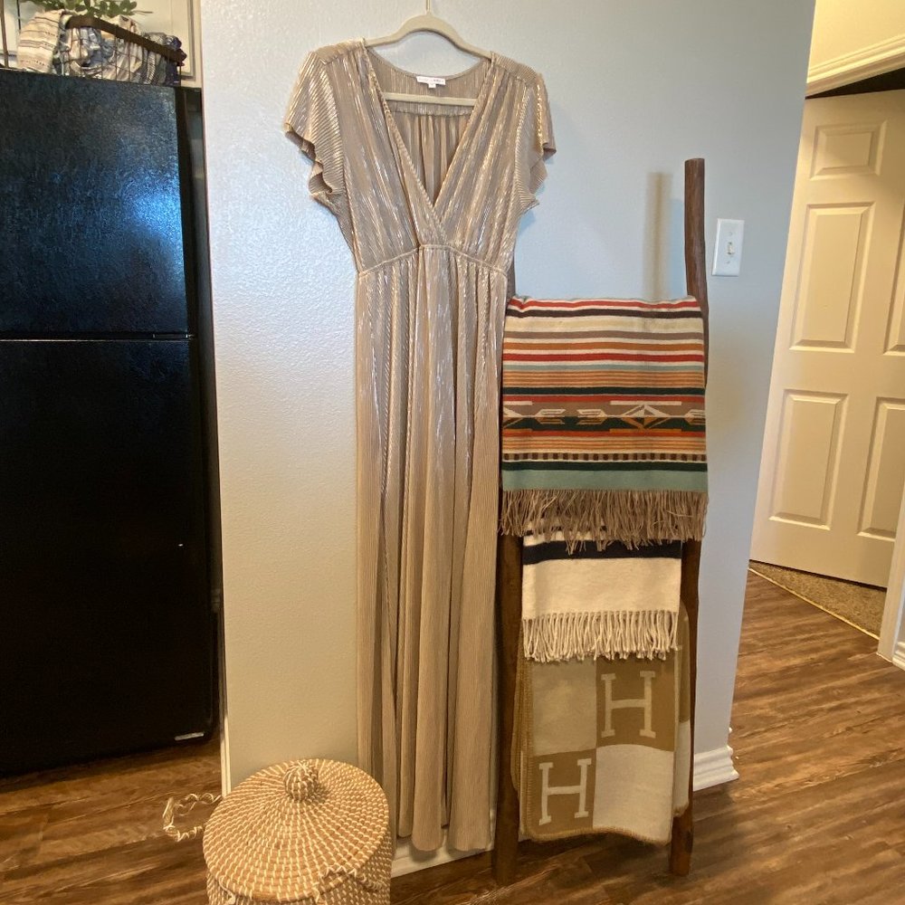 Baltic Born Long Champagne Dress - Size Large